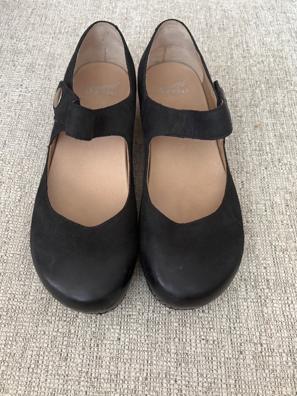 DANSKO  Women's Black Suede Leather Block Mary Jane Size EU 41/US 11,$140